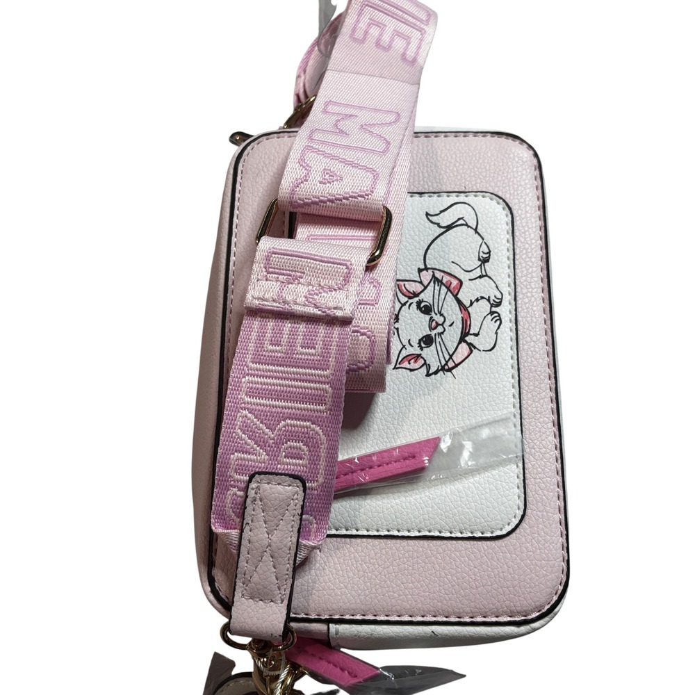 Disney Marie Aristocats Pink Crossbody Camera Bag Primark NWT White Cat Purse - Picture 4 of 4